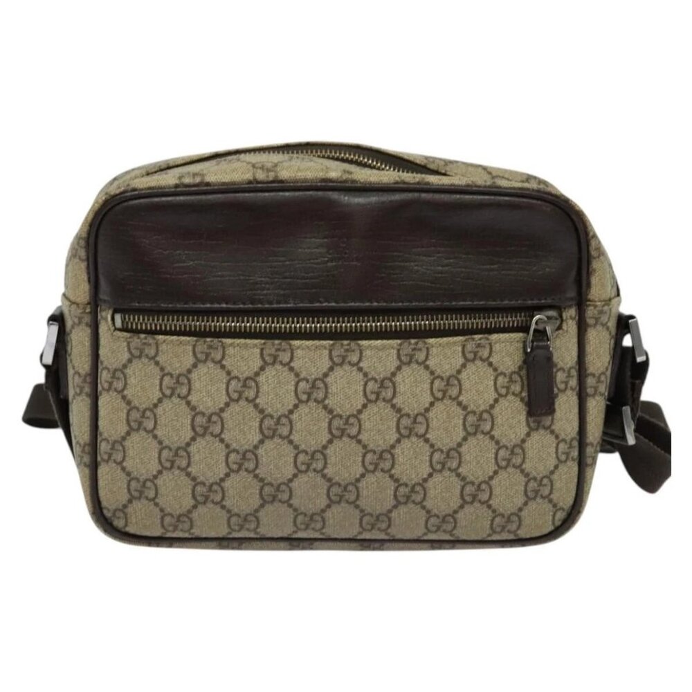 GUCCI GG Supreme Shoulder Bag PVC Beige Gold - Picture 12 of 16